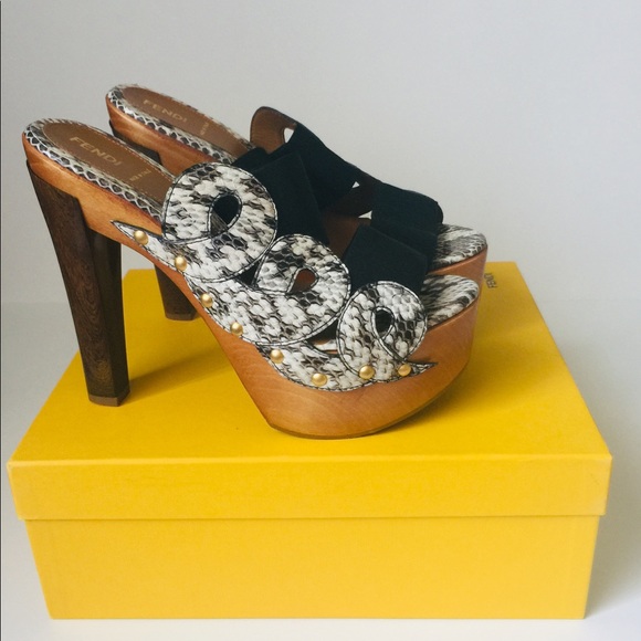 🎉HP🎉FENDI Chunky Platform Heels 🔥RARE - Picture 2 of 15